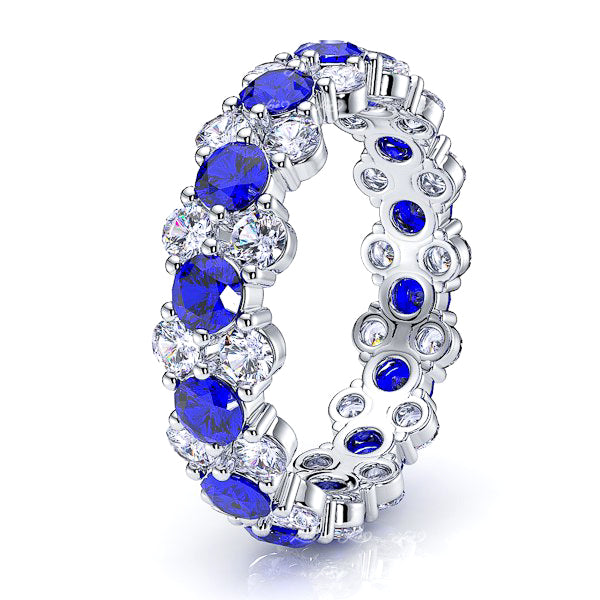 White Diamond and Blue Sapphire