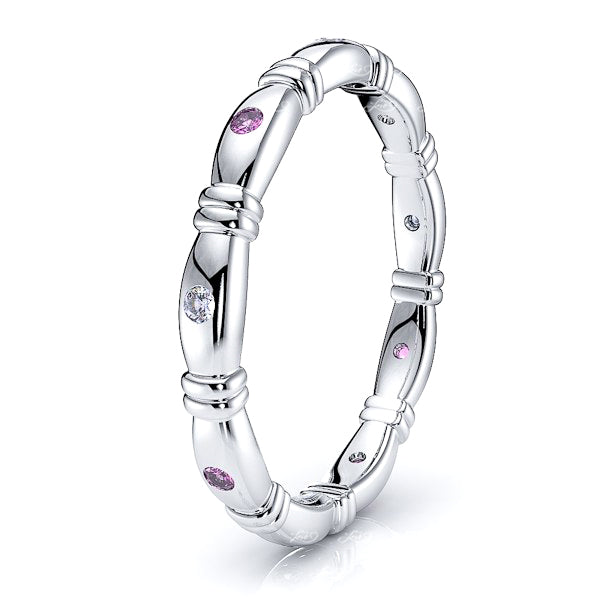 White Diamond and Pink Sapphire