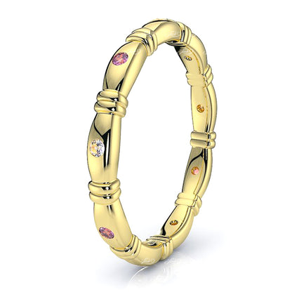 Yellow Diamond and Pink Sapphire