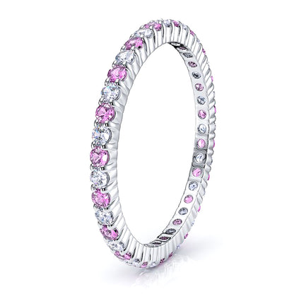 White Diamond and Pink Sapphire
