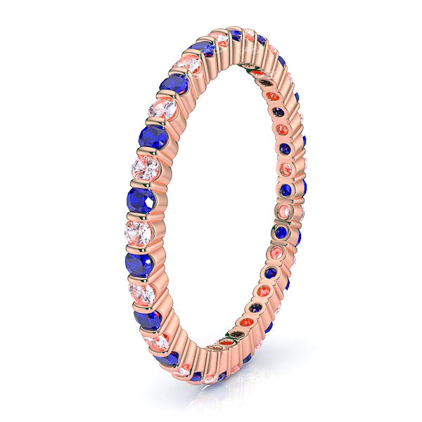 Rose Diamond and Blue Sapphire