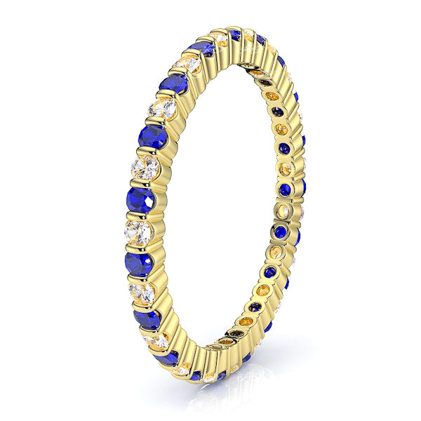 Yellow Diamond and Blue Sapphire