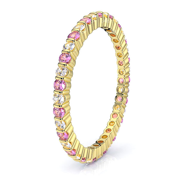 Yellow Diamond and Pink Sapphire
