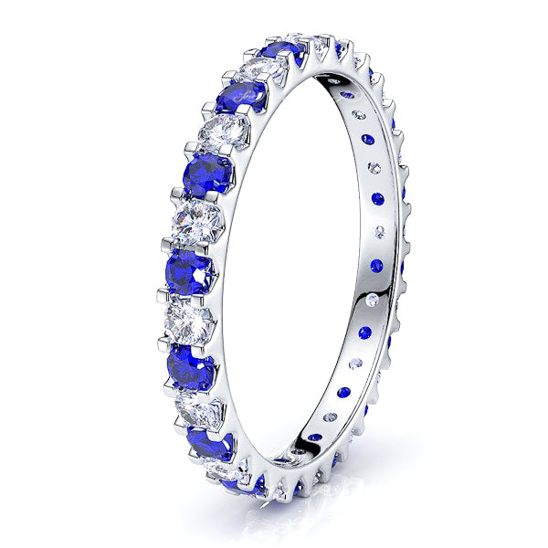 White Diamond and Blue Sapphire