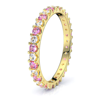 Yellow Diamond and Pink Sapphire