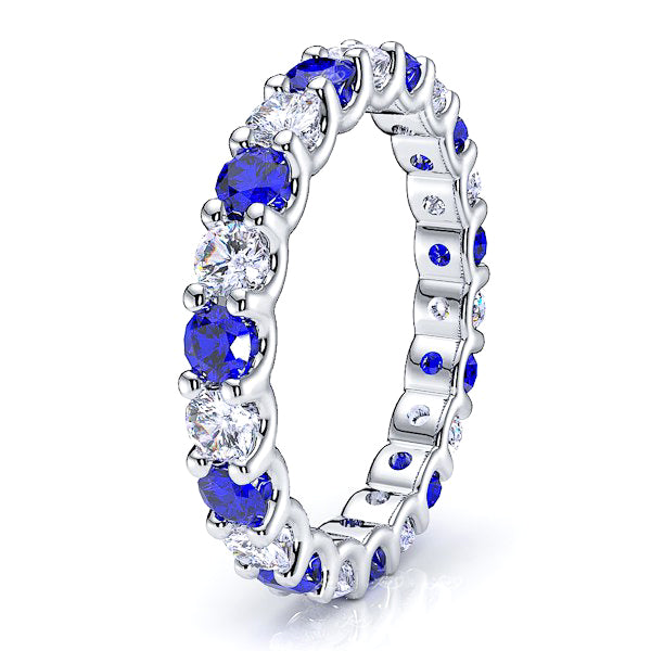 White Diamond and Blue Sapphire