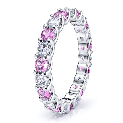 White Diamond and Pink Sapphire