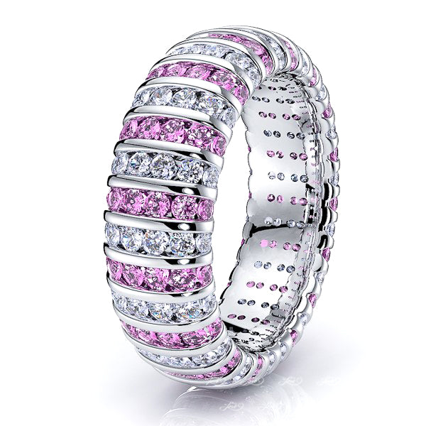White Diamond and Pink Sapphire