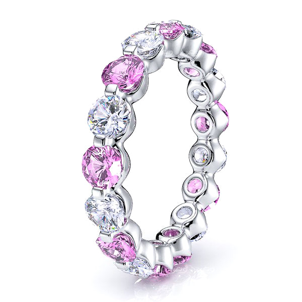 Diamond and Pink Sapphire