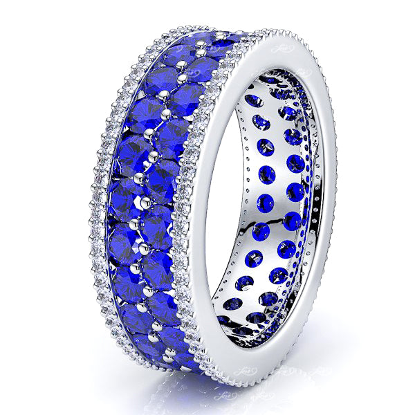 White Diamond and Blue Sapphire
