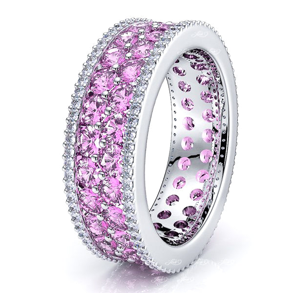 White Diamond and Pink Sapphire