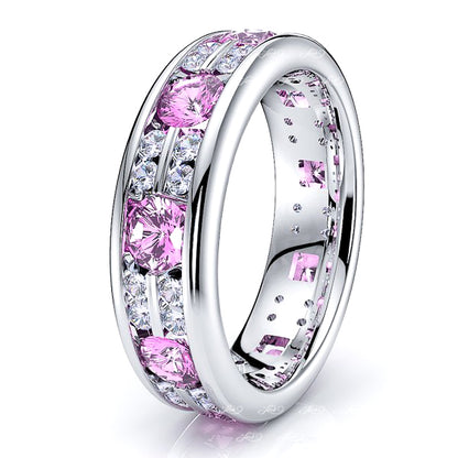 Diamond and Pink Sapphire