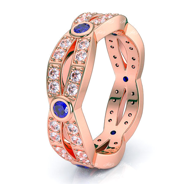 Rose Diamond and Blue Sapphire