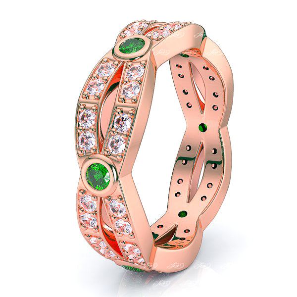 Rose Diamond and Emerald