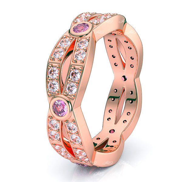 Rose Diamond and Pink Sapphire