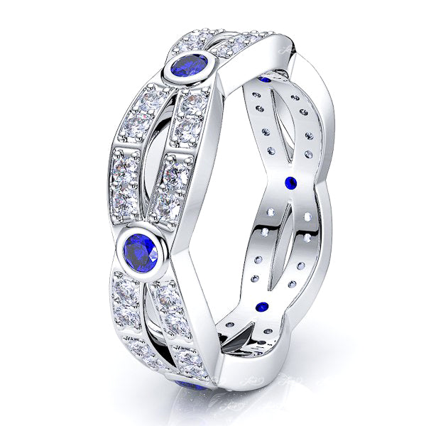 White Diamond and Blue Sapphire