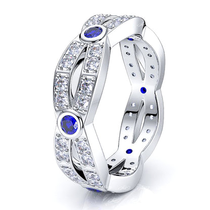 White Diamond and Blue Sapphire