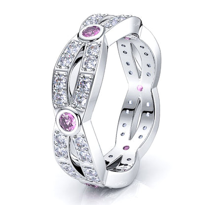 White Diamond and Pink Sapphire