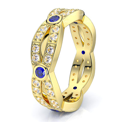 Yellow Diamond and Blue Sapphire