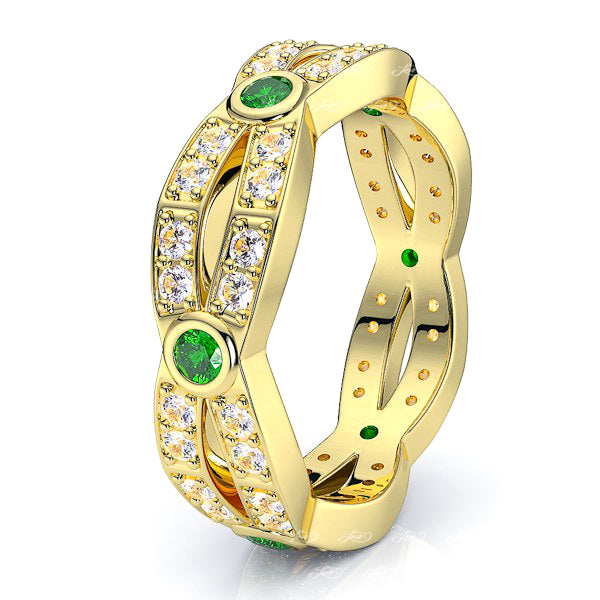 Yellow Diamond and Emerald