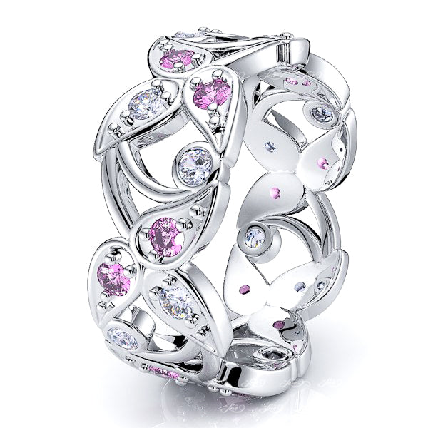 Diamond and Pink Sapphire