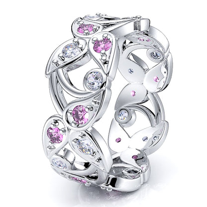 Diamond and Pink Sapphire