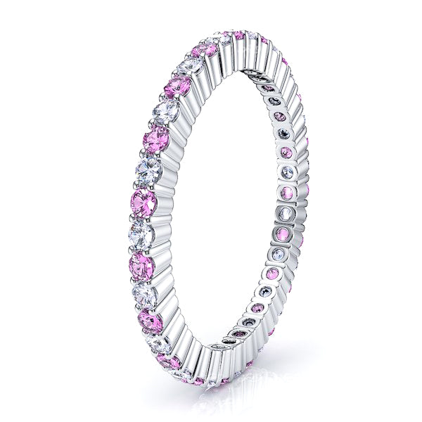 White Diamond and Pink Sapphire
