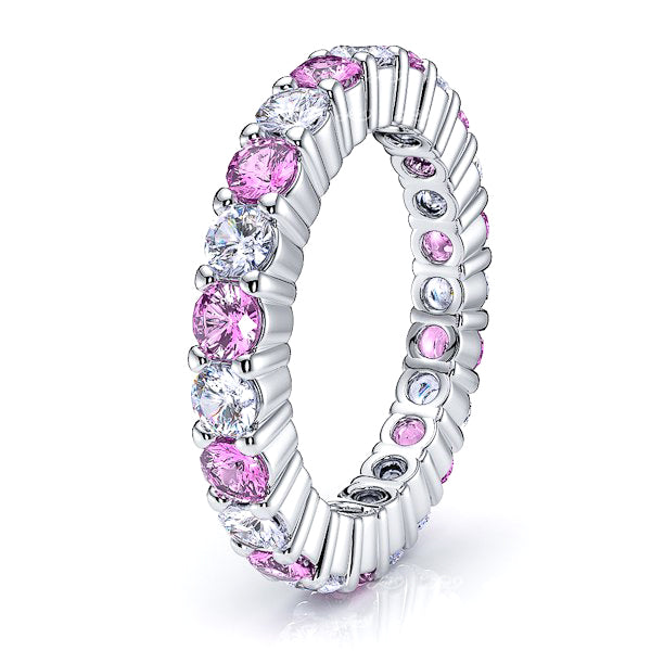 White Diamond and Pink Sapphire