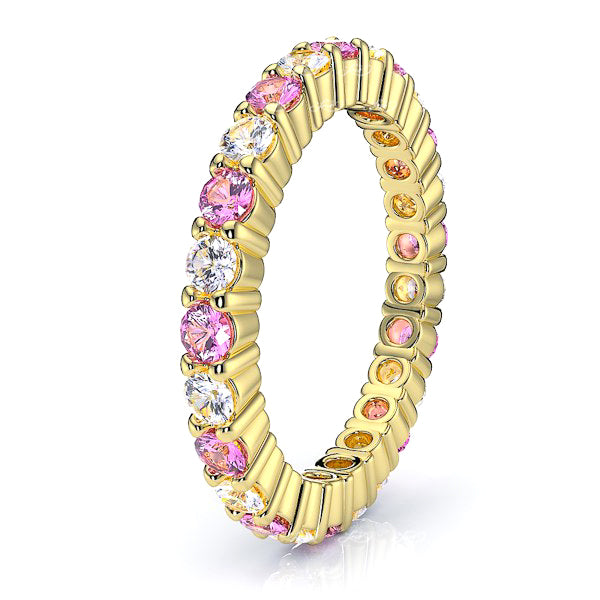 Yellow Diamond and Pink Sapphire