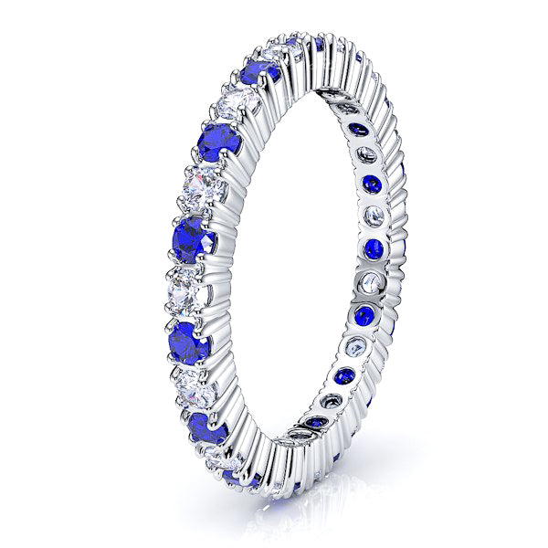 White Diamond and Blue Sapphire