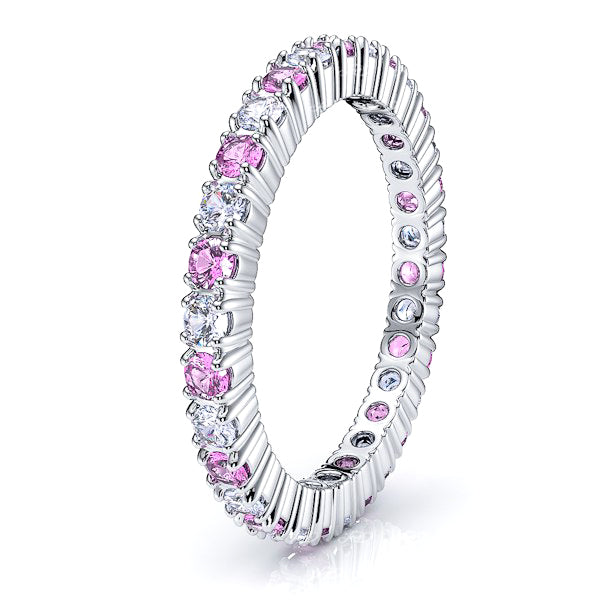White Diamond and Pink Sapphire