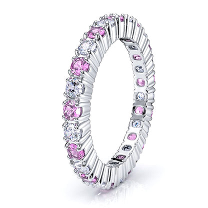 White Diamond and Pink Sapphire