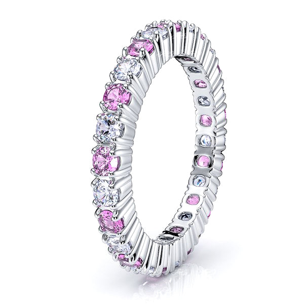 White Diamond and Pink Sapphire