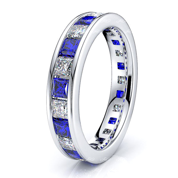 White Diamond and Blue Sapphire