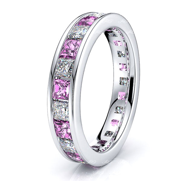 Diamond and Pink Sapphire