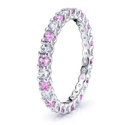 White Diamond and Pink Sapphire