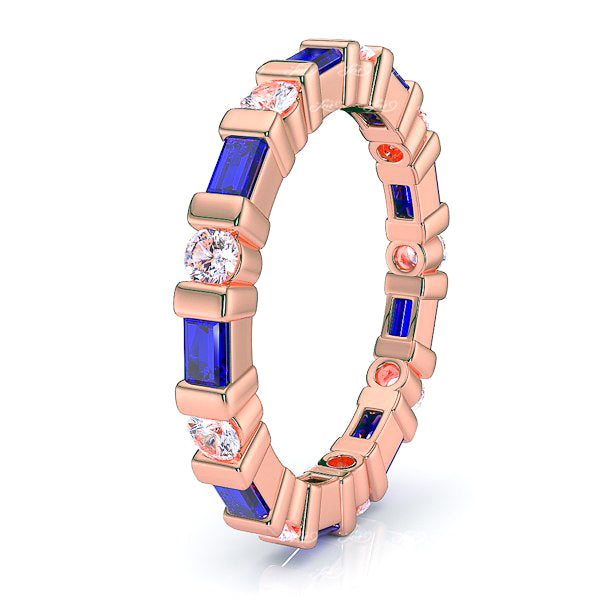 Rose Diamond and Blue Sapphire