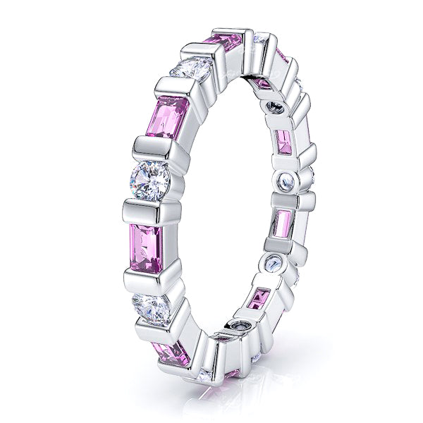 Diamond and Pink Sapphire