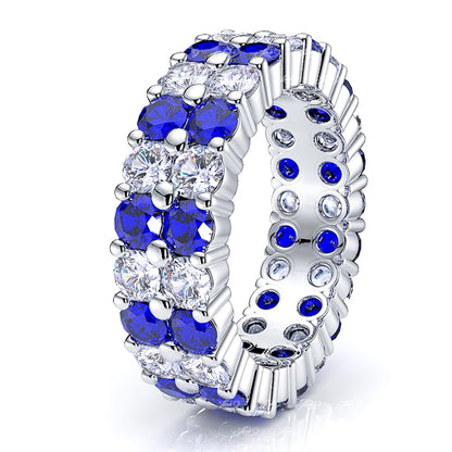 White Diamond and Blue Sapphire