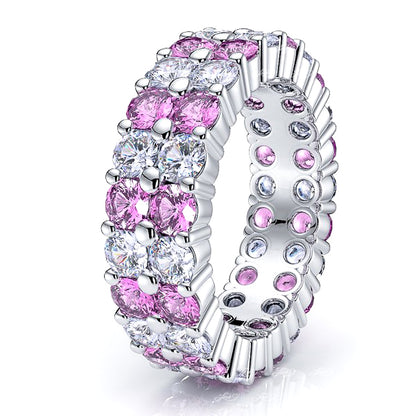 White Diamond and Pink Sapphire