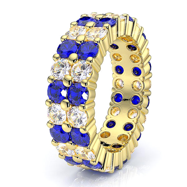 Yellow Diamond and Blue Sapphire
