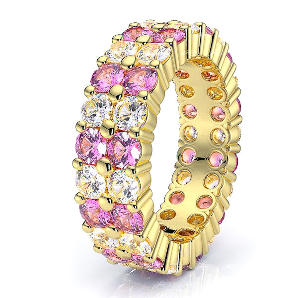 Yellow Diamond and Pink Sapphire