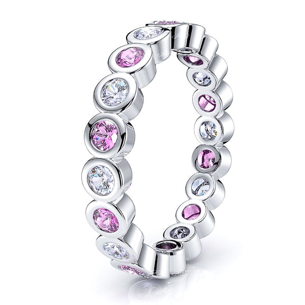White Diamond and Pink Sapphire