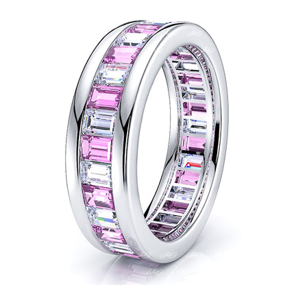 White Diamond and Pink Sapphire