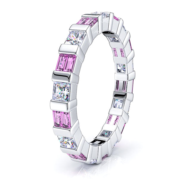 White Diamond and Pink Sapphire