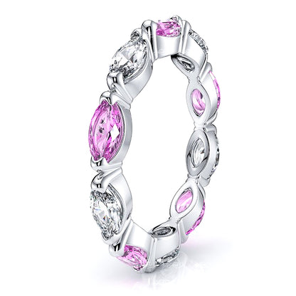 White Diamond and Pink Sapphire