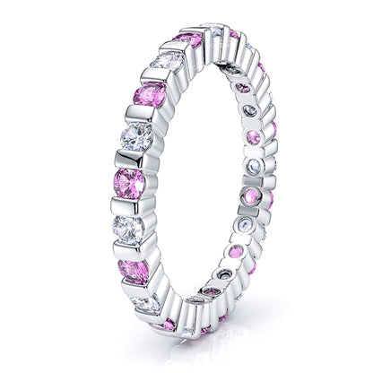 White Diamond and Pink Sapphire