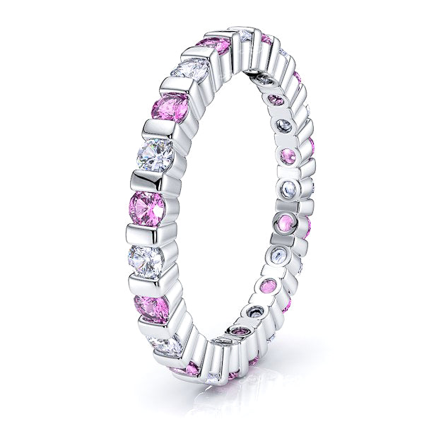 Diamond and Pink Sapphire