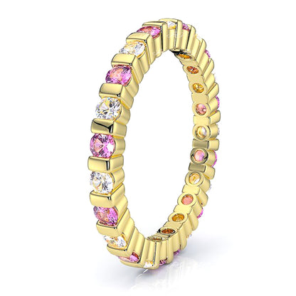 Yellow Diamond and Pink Sapphire