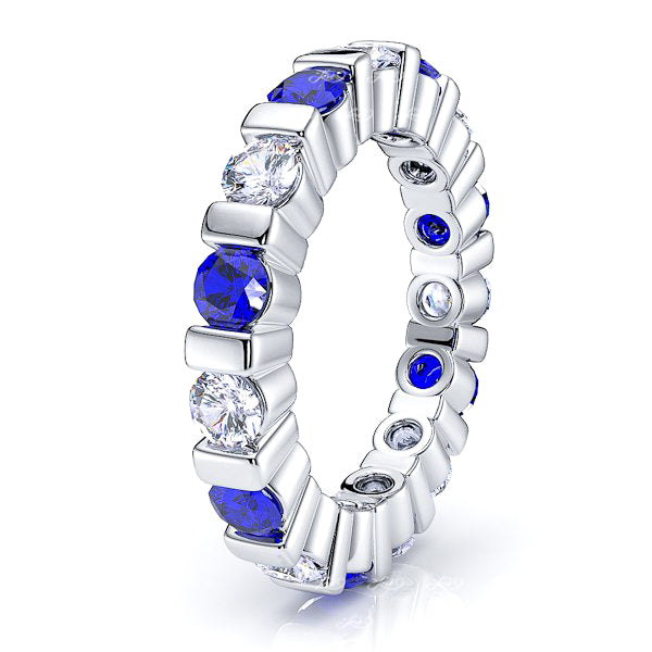 White Diamond and Blue Sapphire